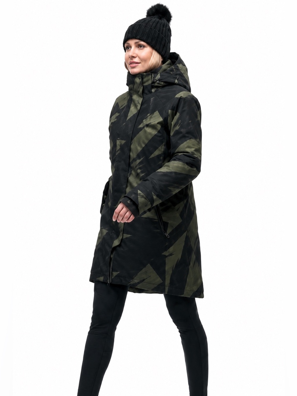 Indyeva Touman Mid WP Parka – Agate Brush Print –size a large NWT